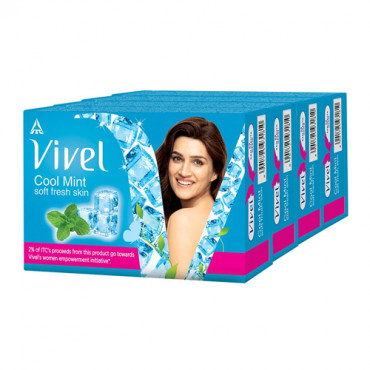 Vivel Cool Mint Soft Fresh Soap (100g x 3)+ 100g Free