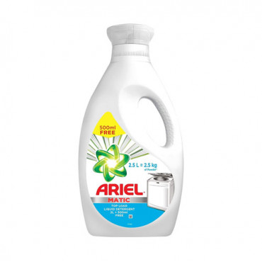 Ariel Matic Liquid Detergent Top Load 2 Litre + 500ml Free (Bottle)