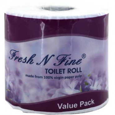 Fresh N Fine Toilet Rolls 2Ply 4 Rolls x 350 Pulls (100mm x 110mm) 