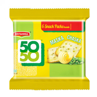 Britannia 50-50 Maska Chaska 6 Snack Packs 300g (6x50g)