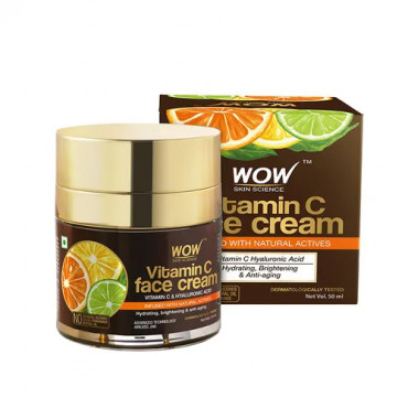 Wow Vitamin C Face Cream Dermatologically Tested 50ml