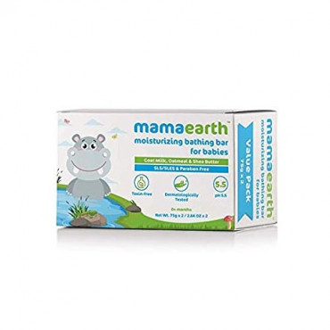 Mamaearth Moisturizing Bathing Bar For Baby 75g x 2