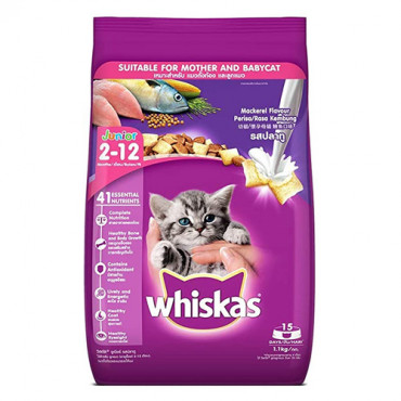 Whiskas Junior 2-12 Months Mackerel Flavour 1.1 Kg