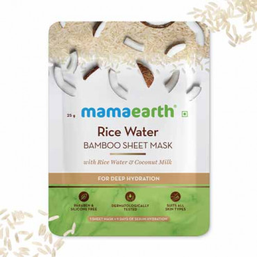 Mamaearth Rice Water Bamboo Sheet Mask 25g