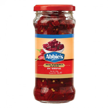 Abbies Red Paprika Sliced In Brine 350g