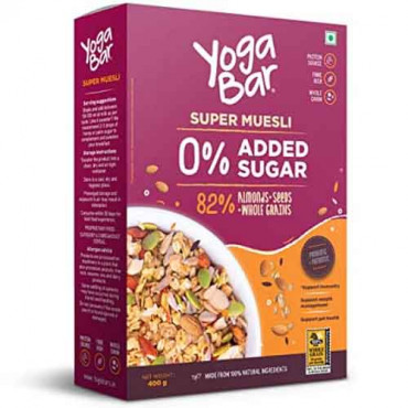 Yoga Bar Super Muesli 0% Added Sugar 82% Almond,Seeds,Grains 400g