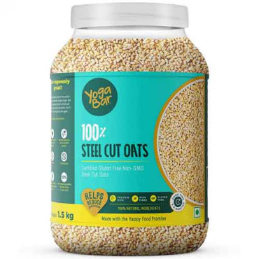 Yoga Bar 100% Steel Cut Oats 1.5 Kg (Jar) (BUY 1 GET 1)