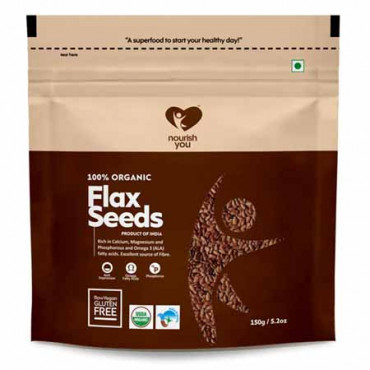 Nourish You 100% Organic Flax Seeds 100g