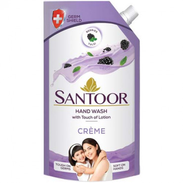 Santoor Berries & Tulsi Creme Handwash 750ml (Pouch) 