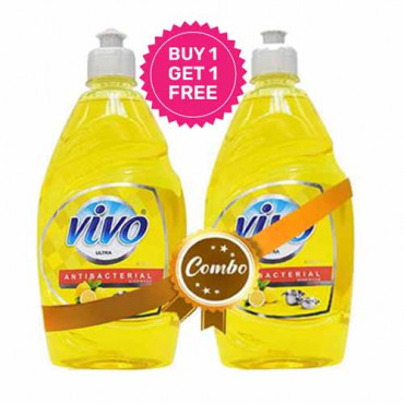 Vivo Anti Bacterial Dishwash Liquid 500ml (Buy 1 Get 1)