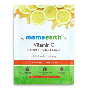 Mamaearth Vitamin C Bamboo Sheet Mask 25g