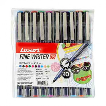 Luxor Finewriter 0.5mm 10Pcs (Multi Color)