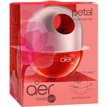 Godrej Aer Twist Gel Petal Crush Pink Car Fragrance 45g