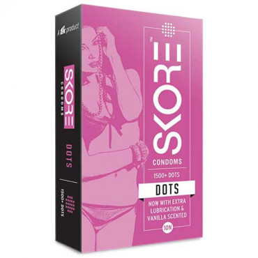 Skore 1500+ Dots Condoms 10N