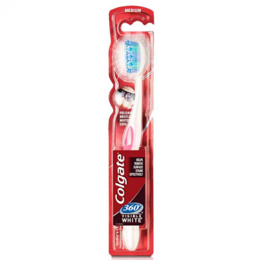 Colgate 360 Visible White Medium Toothbrush