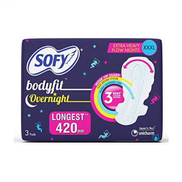 Sofy Bodyfit Overnight 420mm XXXL 3 Pads