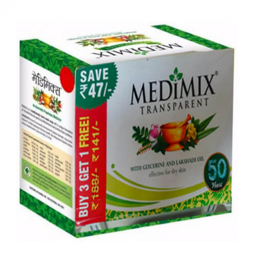 Medimix Transparent Soap (125g x 3) + 125g Free