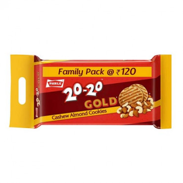 Parle 20-20 Gold Cashew Almond Cookies 600g