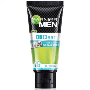 Garnier Men Oil Clear Clay D-Tox Icy Face Wash 100g