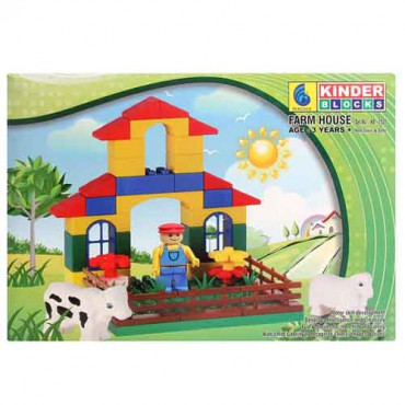 Kinder Blocks Farm House Peacock Set No:KB-1521 Age 3+