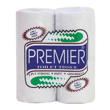 Premier Toilet Roll 2 Ply (4 In 1 Pack) (11.5cm x 9.5cm)