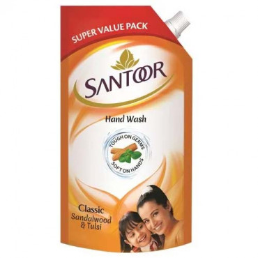 Santoor Sandalwood & Tulsi Classic Handwash 750ml (Pouch)